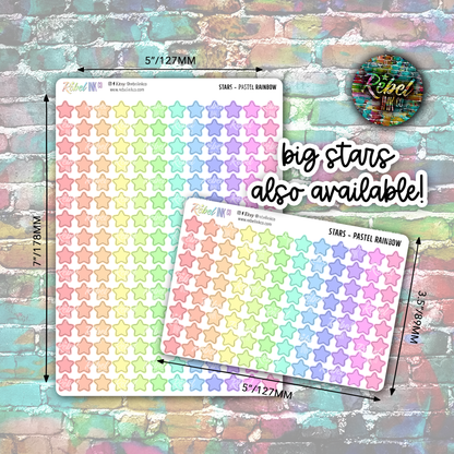 Mini Star Stickers - Bright Rainbow